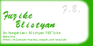 fuzike blistyan business card